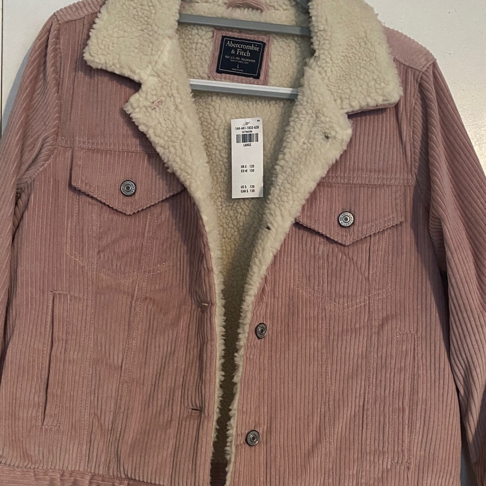 Abercrombie & Fitch Women's Pink Teddy Jacket